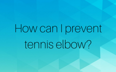 How can I prevent tennis elbow?